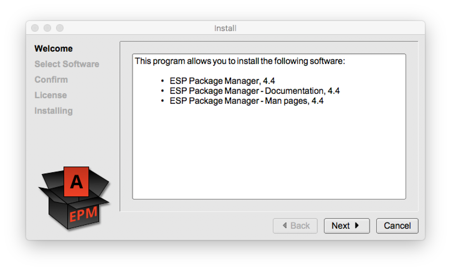 The EPM Setup GUI